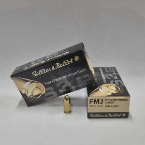 .9mm BROWNING COURT(380 AUTO) FMJ 6g/92grs Sellier & Bellot